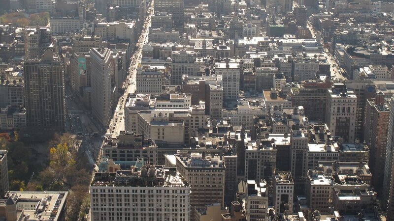 aerial view of new york city