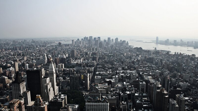 aerial view of new york city