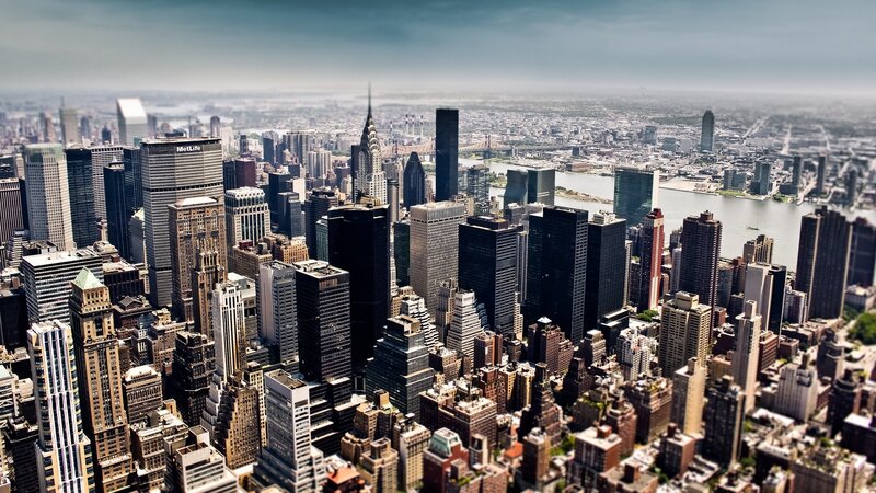 aerial view of new york city