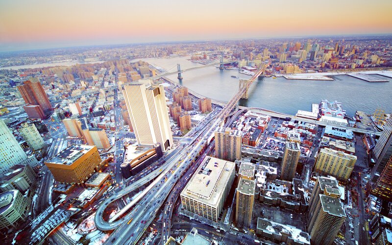 Aerial view of New York City