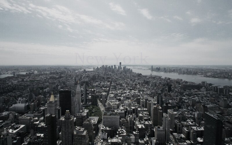aerial view of new york city