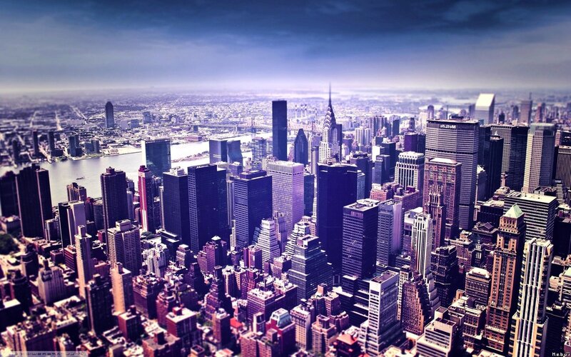 aerial view of new york city