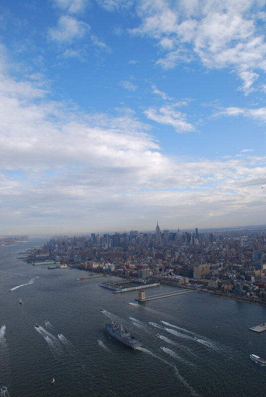 Aerial View of New York City — Blue, Broad