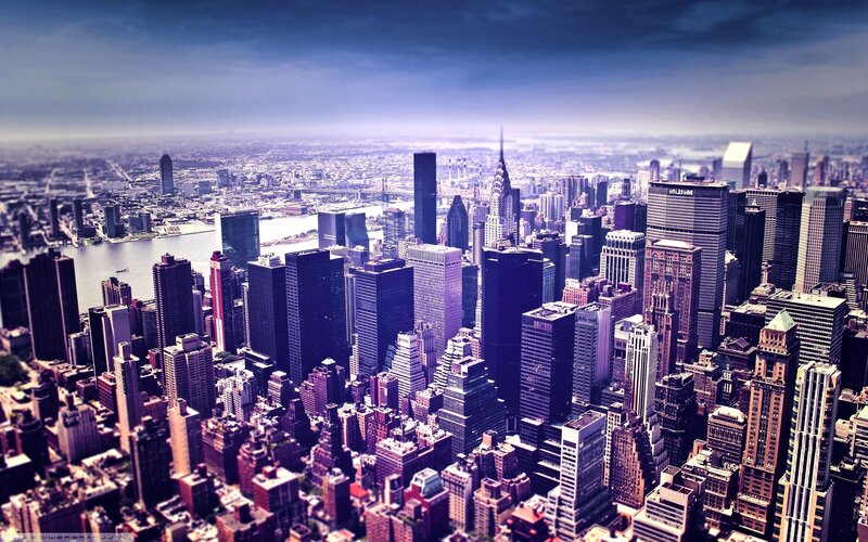 Aerial View of New York City — Blue, Dramatic, Afternoon