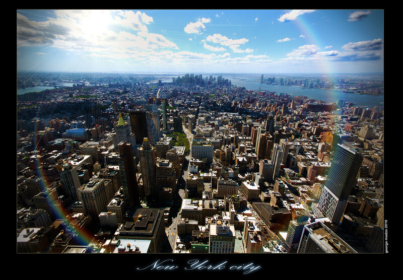 Aerial View of New York City — Blue