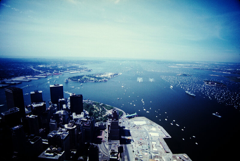 Aerial view of New York Harbor