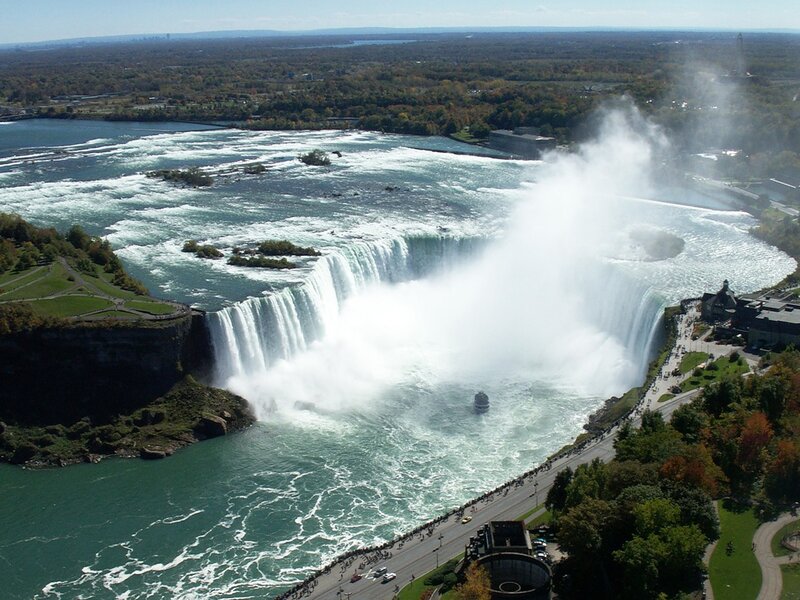 Aerial view of Niagara Falls
