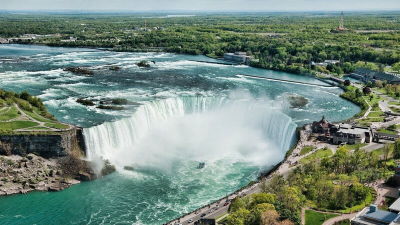 Aerial view of Niagara Falls