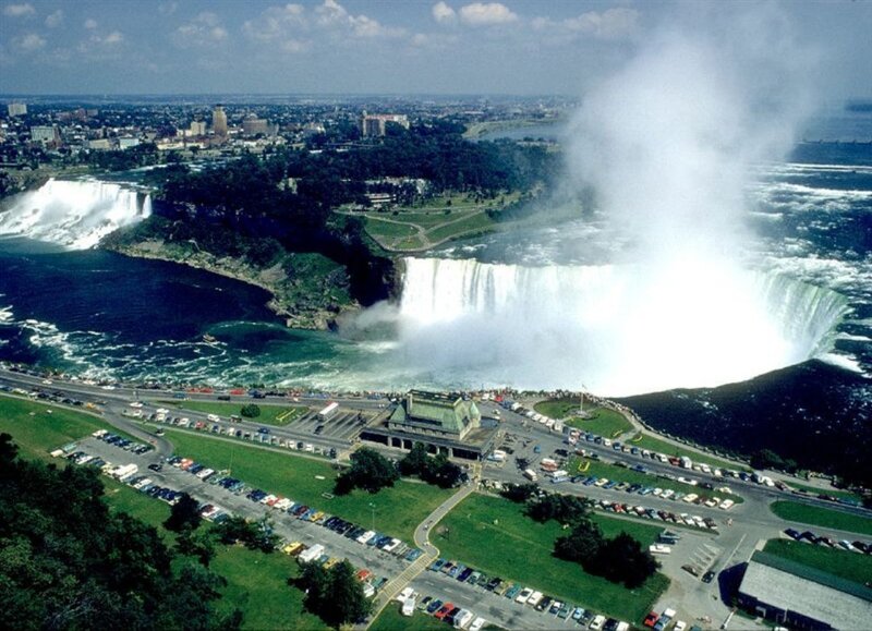 Aerial view of Niagara Falls