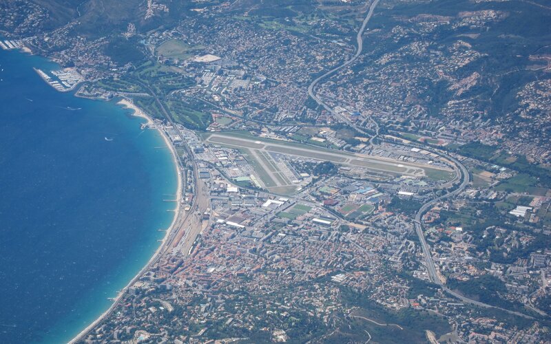Aerial view of Nice Airport