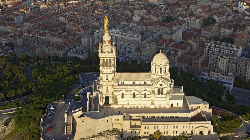 Aerial view of Notre-Dame de la Garde