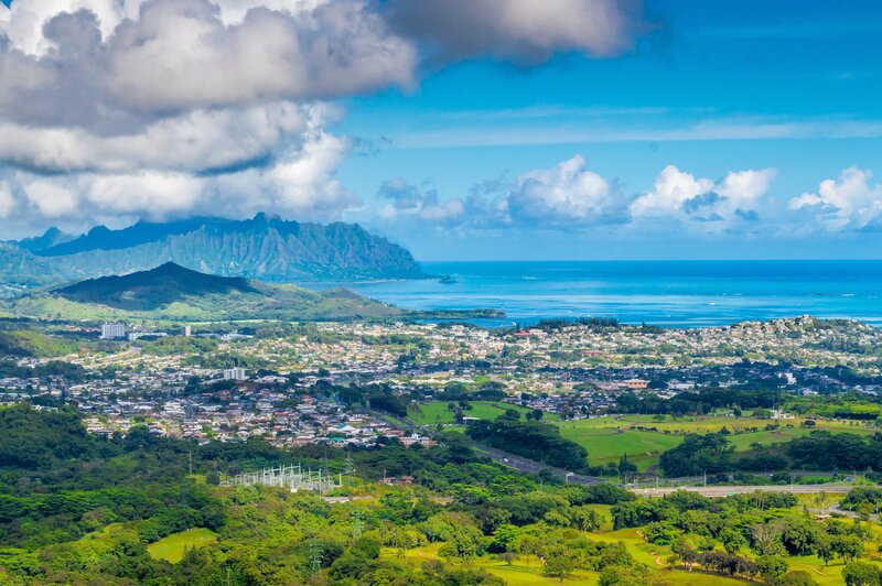 Aerial View of Oahu