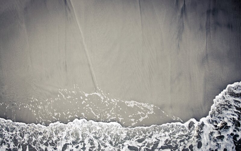 Aerial view of ocean waves
