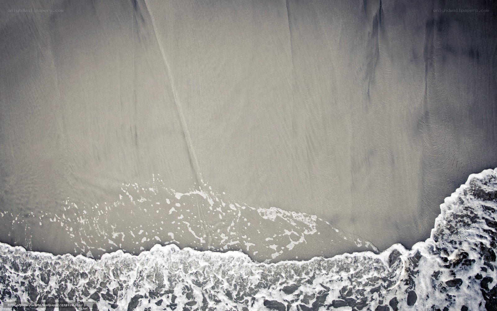 Aerial view of ocean waves