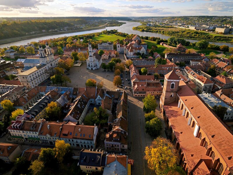 Aerial View of Old Town — Brown