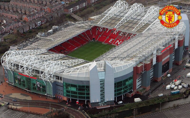 Aerial view of Old Trafford