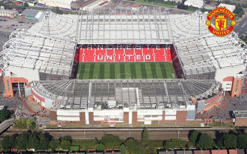 Aerial view of Old Trafford