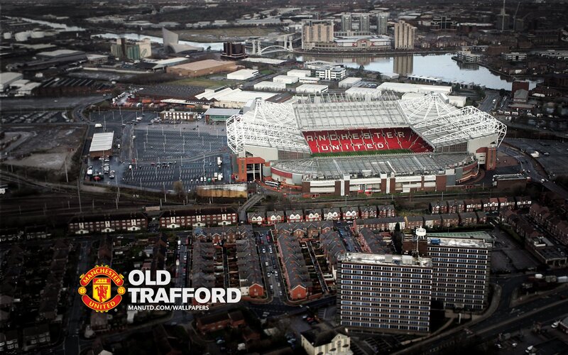 Aerial view of Old Trafford