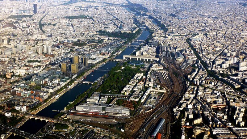 Aerial view of Paris