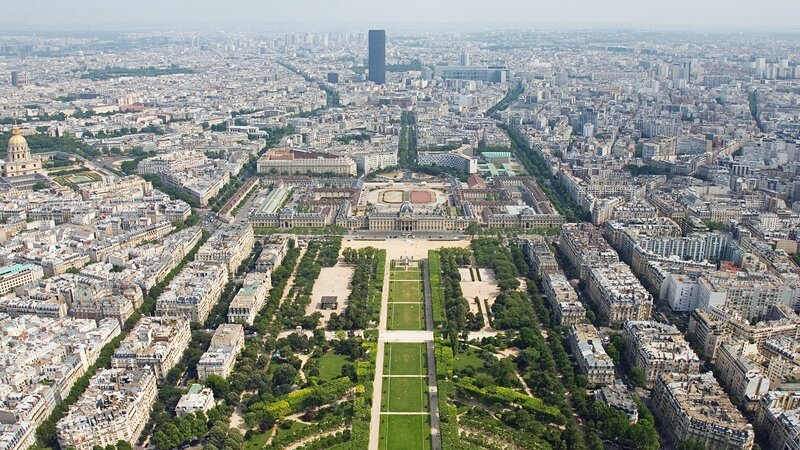 Aerial view of Paris