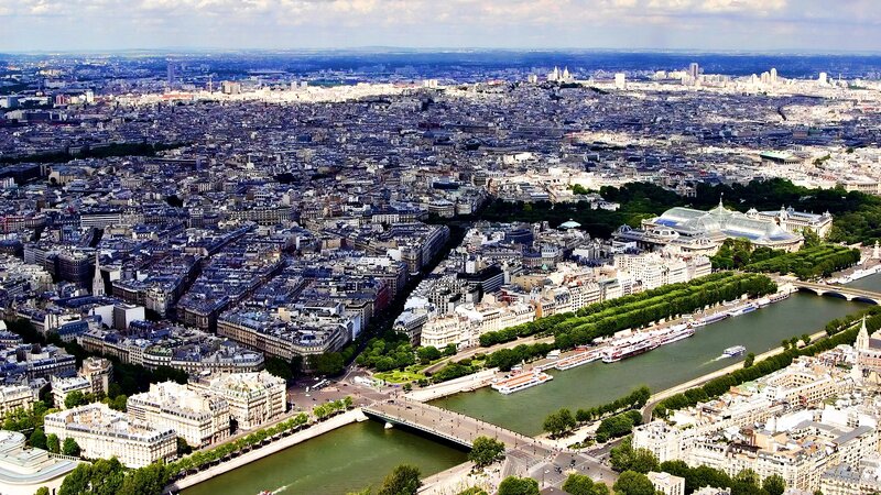 Aerial view of Paris
