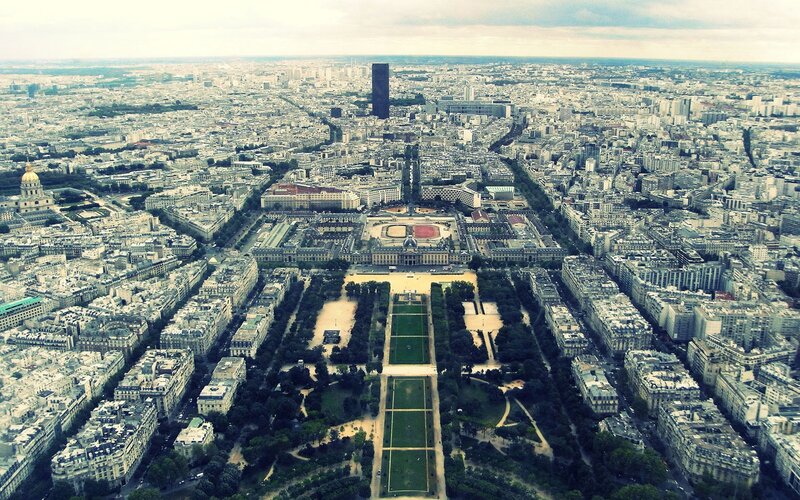 Aerial view of Paris