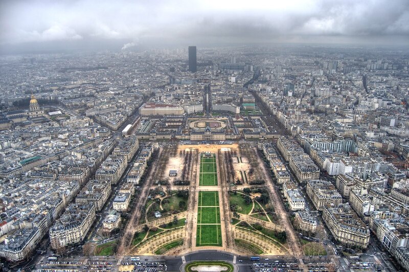 Aerial view of Paris