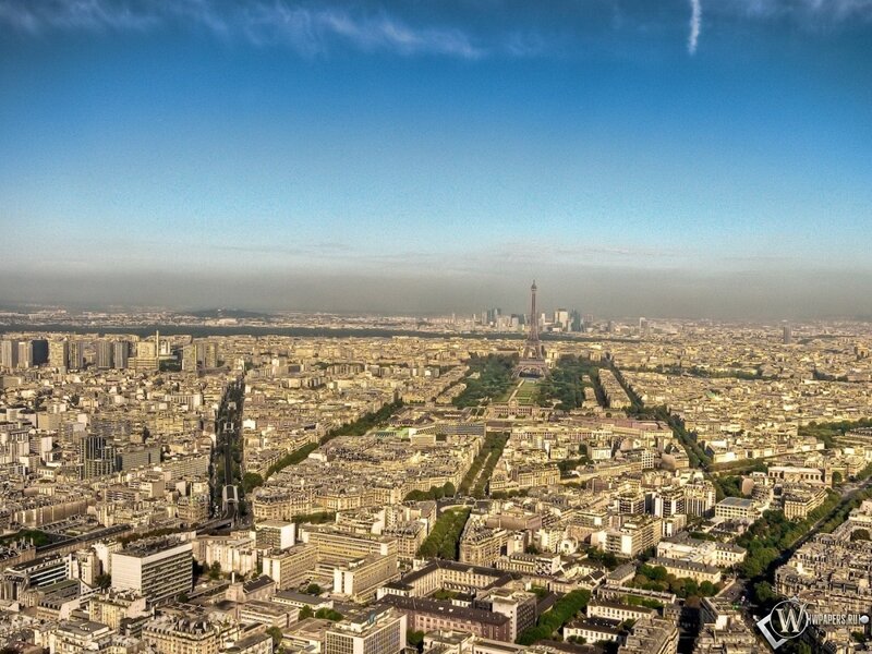 Aerial view of Paris