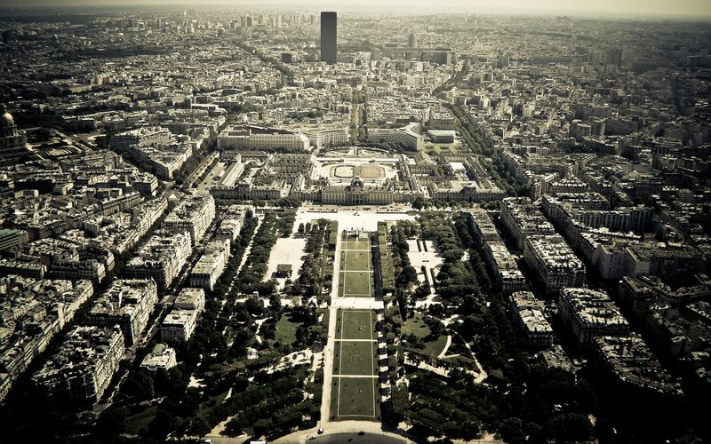Aerial view of Paris