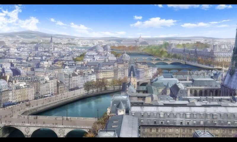 Aerial View of Paris — Blue, Serene