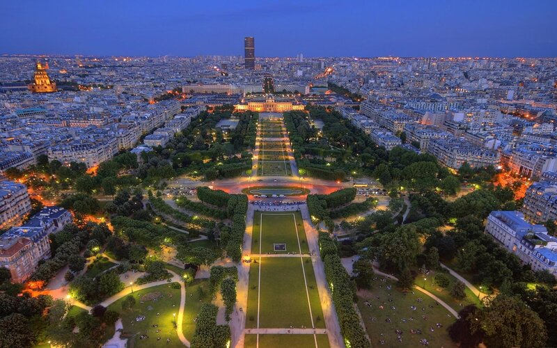 Aerial View of Paris — Blue