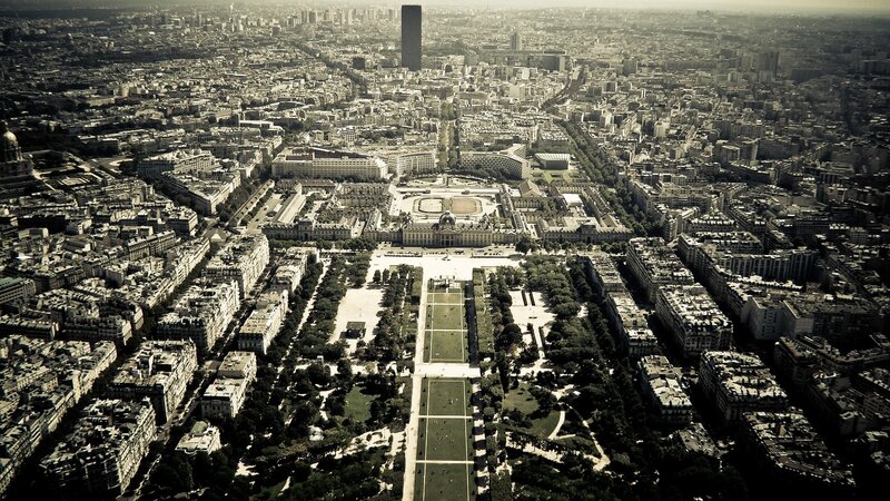 Aerial View of Paris — Brown
