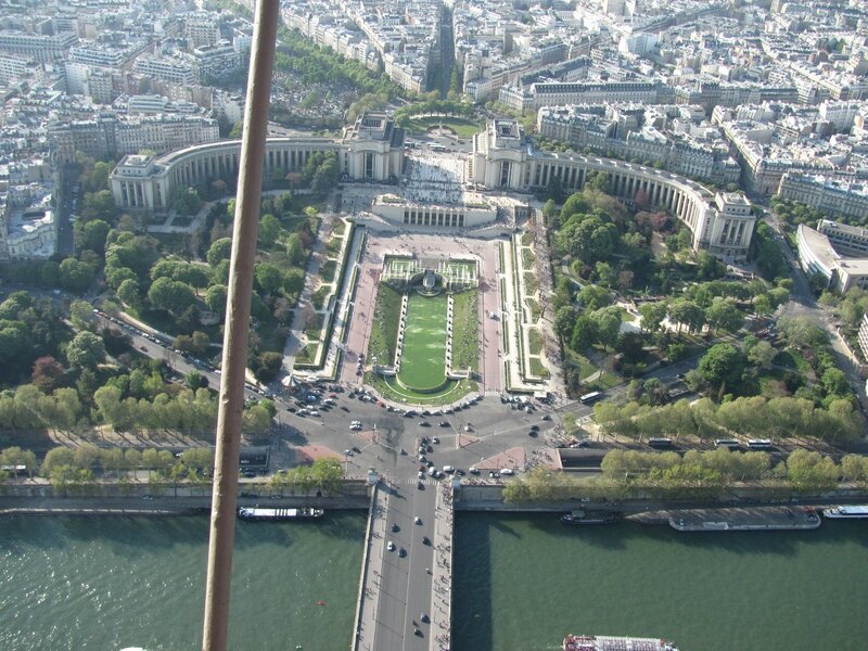 Aerial view of Paris from Eiffel Tower