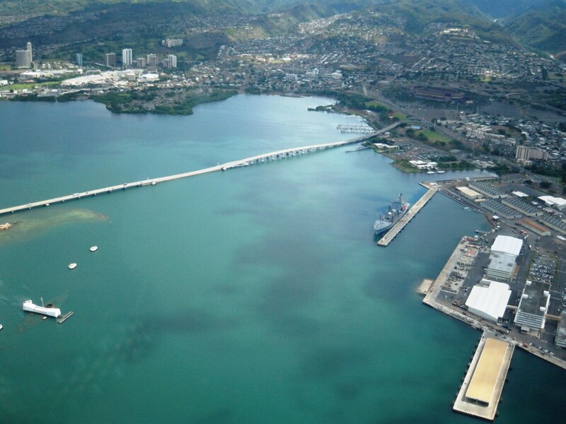 Aerial View of Pearl Harbor
