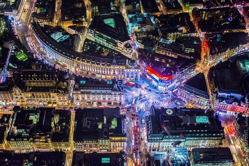 Aerial View of Piccadilly Circus