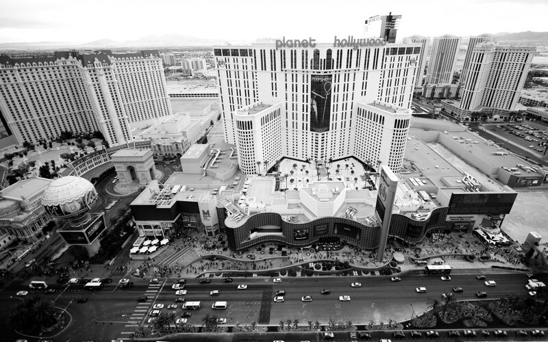 Aerial view of Planet Hollywood