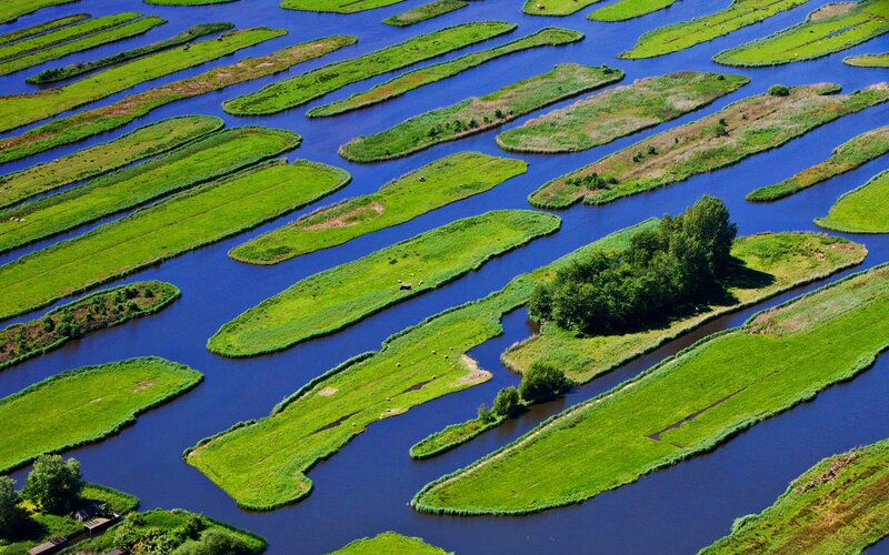 Aerial View of Polders