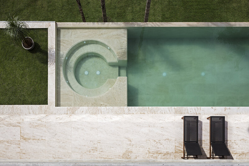 Aerial View of Pool — Green