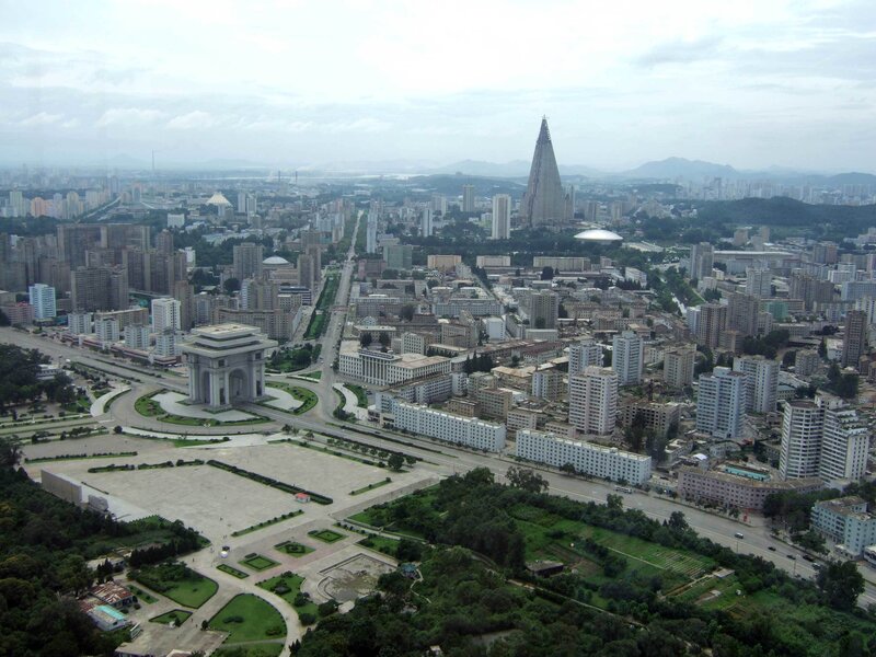 Aerial view of Pyongyang