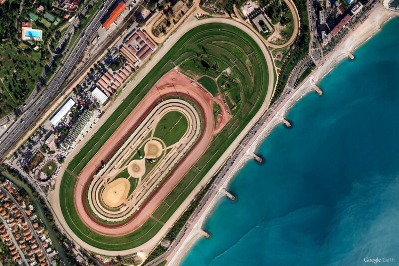 Aerial View of Racetrack