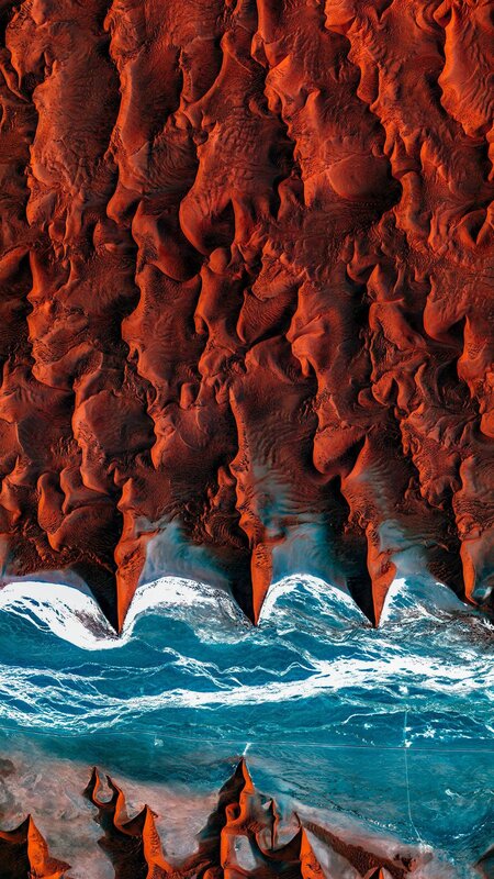 Aerial View of Red Rock Formations