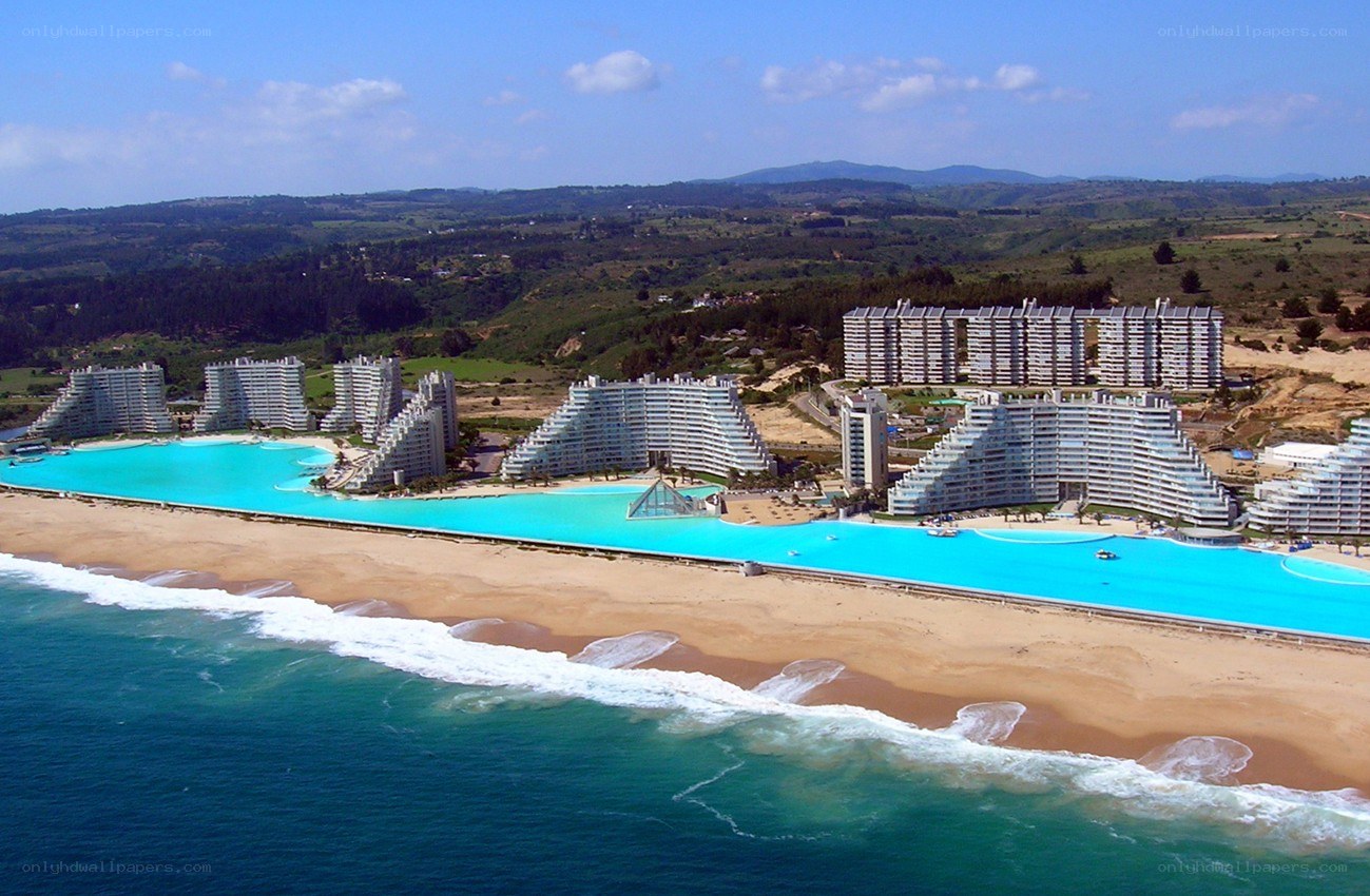 Aerial view of resort complex