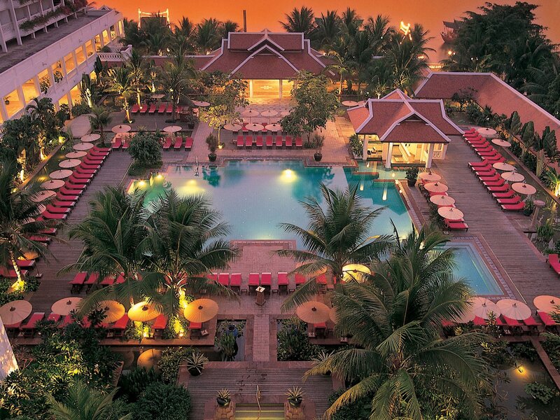 Aerial View of Resort Pool — Orange