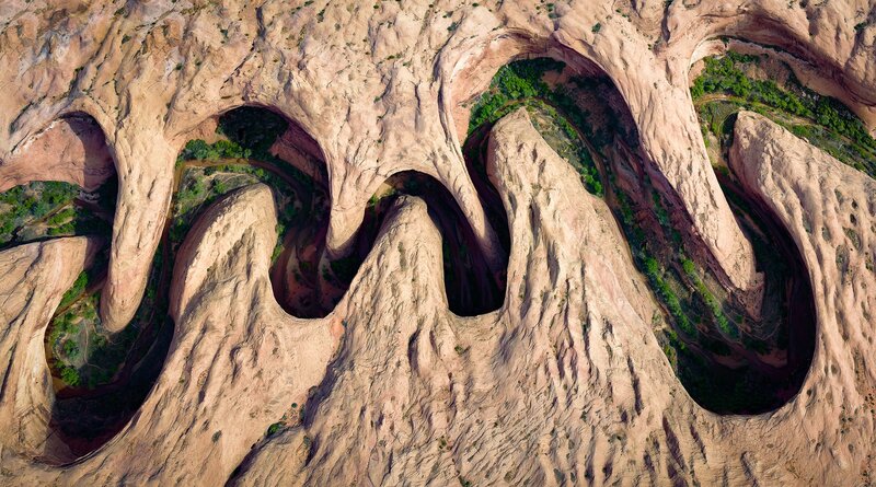 Aerial View of River Bends