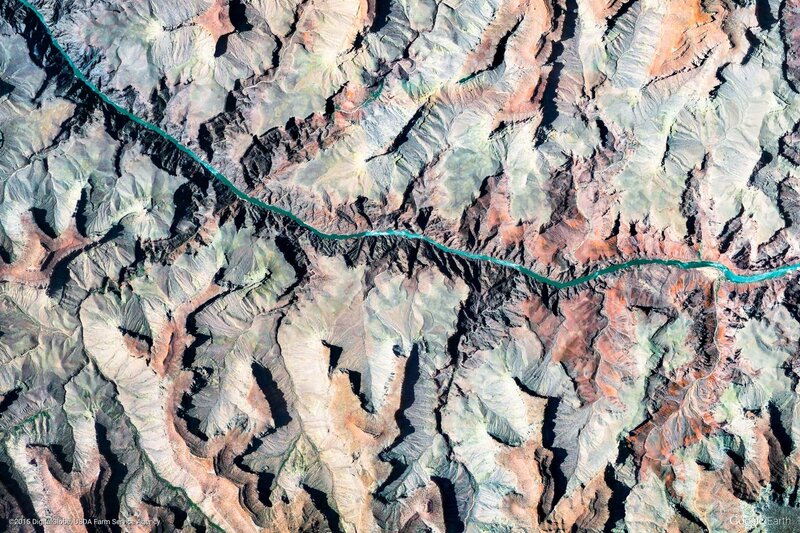 Aerial View of River Canyon