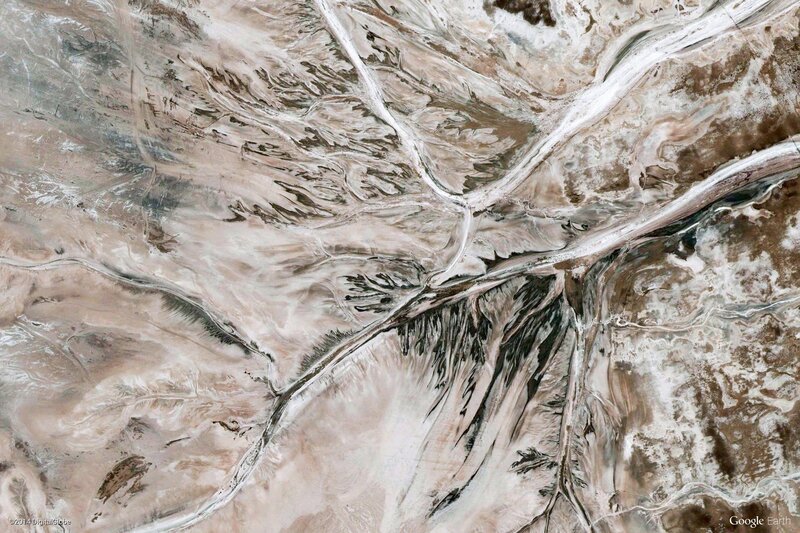 Aerial View of River Delta — Brown