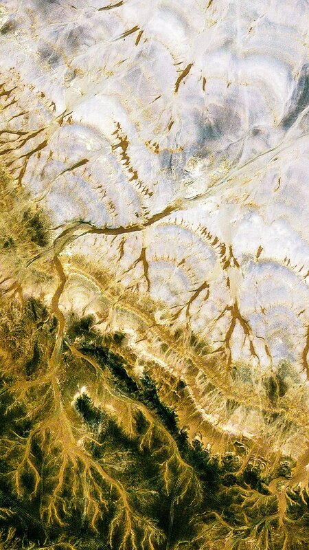 Aerial View of River Deltas — Brown, Dramatic