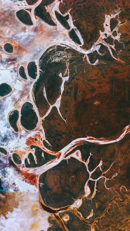 Aerial View of River Deltas — Brown