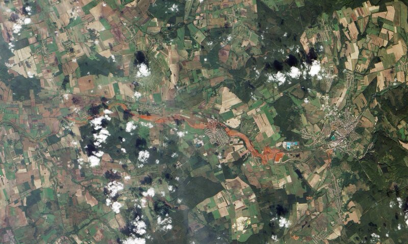 Aerial View of River Valley — Green