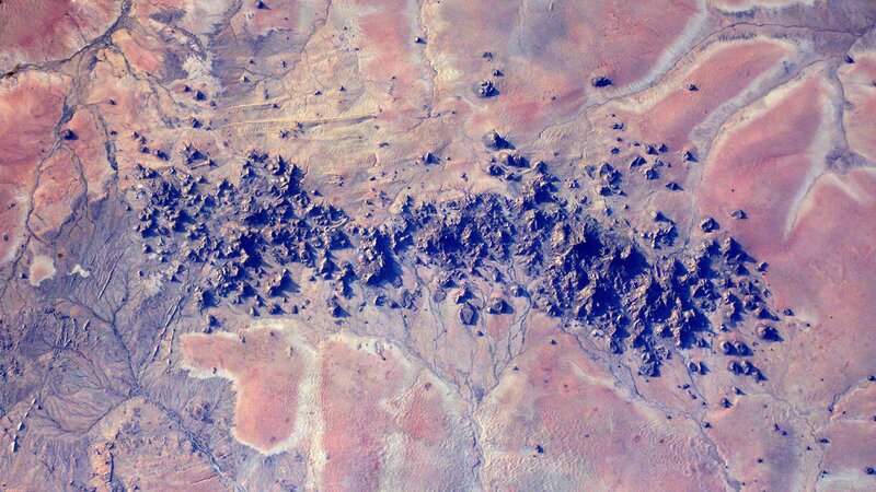 Aerial View of Rocky Terrain